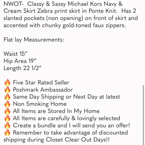 Michael Kors Zebra Print Skirt Size 8 - Picture 14 of 14